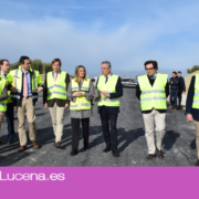 La consejera de la Junta de Andalucía Marifrán Carrazo visita las obras de la variante que unirá la autovía A-331 con Rute