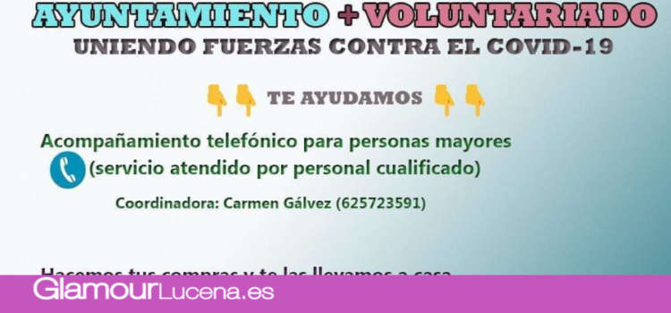 El Ayuntamiento de Lucena ofrece nuevos servicios de ayuda y asesoramiento a la ciudadanía ante el Covid-19