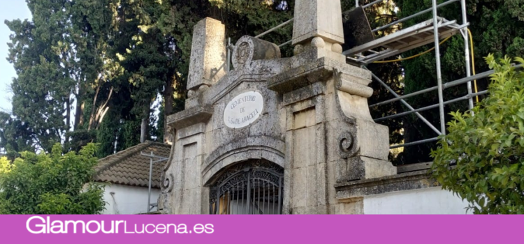 Avanzan a buen ritmo las obras de restauración de la fachada del cementerio Nuestra Señora de Araceli