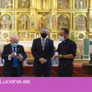 Francisco Rodríguez Delgado y el sacerdote David Matamala Manosalvas distinguidos en la Junta General de la Archicofradía Aracelitana