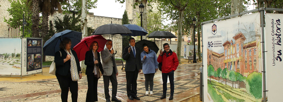 El Paseo del Coso acoge una exposición que recorre los edificios más emblemáticos de la Universidad de Córdoba