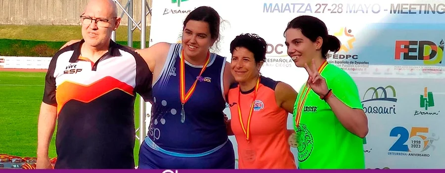 La atleta lucentina Maria del Carmen Pino consigue muy buenos resultados en el Campeonato de España de Atletismo Adaptado de Clubes