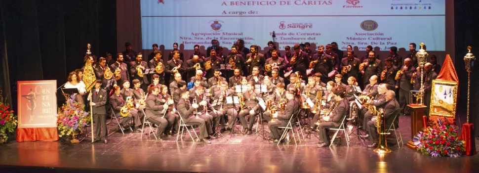 Tres agrupaciones musicales convergen en el Concierto de Marchas procesionales organizado por la Cofradía de la Sangre a beneficio de Cáritas