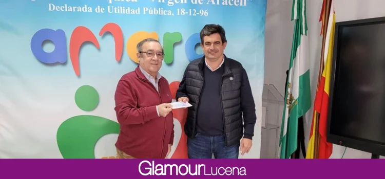 La Venerable Archicofradía de Jesús Nazareno hace entrega de 3.650 Euros como donativo a AMARA como acción social