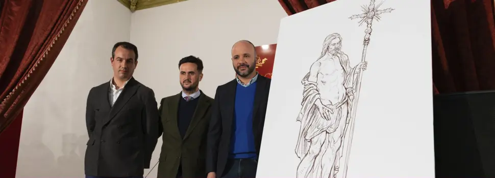 La Cofradía Franciscana de Resurrección presenta el boceto de la nueva escultura que representará al Cristo Resucitado en la Semana Santa del 2025